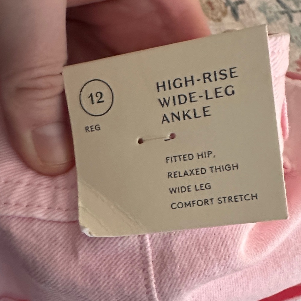 NWT Pink Wide-Leg Women Jeans - Picture 6 of 6